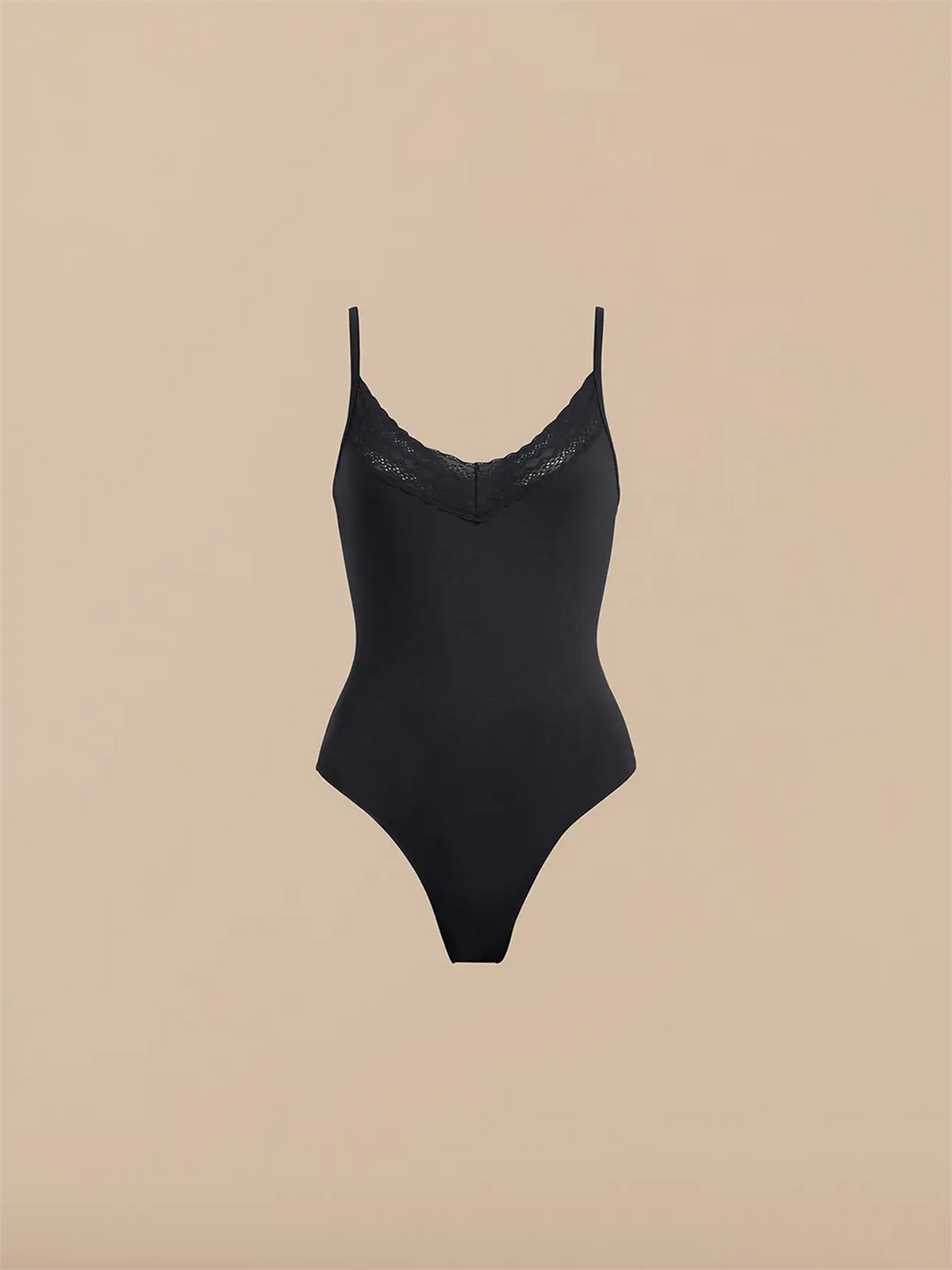 UltraModal™ Lace V-Neck Bodysuit | Black