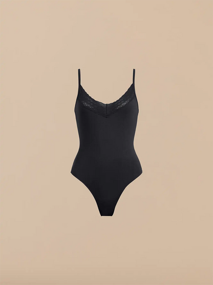 UltraModal™ Lace V-Neck Bodysuit | Black