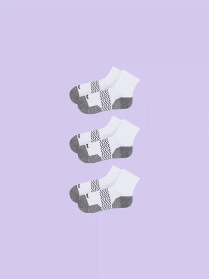 Active Quarter Sock 3-Pack | White Pack